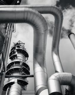 Jean-Pierre Sudre Compagnie Française de Raffinage (French Refinery Company), Gonfreville-l’Orcher 1960s Silver gelatine print on paper  © Jean-Pierre Sudre/ Musée Nicéphore Niépce collection