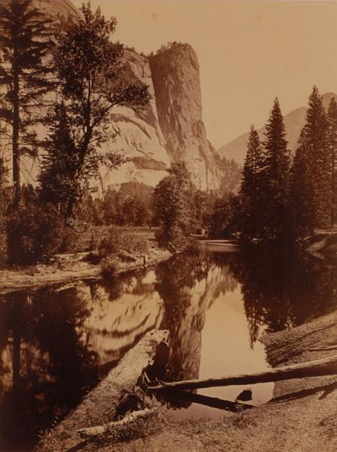 Watkins C.E. Washington Column, 2052 Feet., Yosemite Valley Vers 1860 © Succession Lamarche-Vadel et Lamarche 